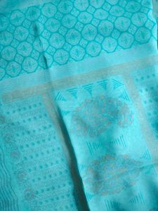 Turquoise Printed Saree