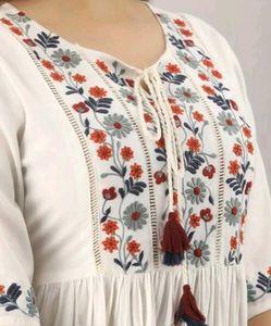 White Embroidered Dress