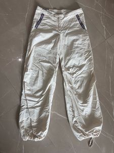 Beige Cream Baggy Cargo Pants