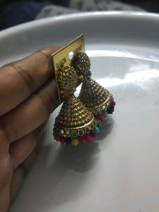 Gold-tone Jhumka Earrings