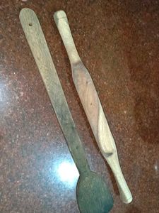 Combo - Wooden Rolling Pin/Belan, Spatula, Blender