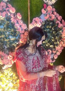 Elegant Maroon Embroidered Anarkali