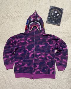 BAPE Purple Camo Shark Hoodie