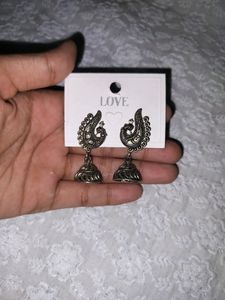 Silver Peacock Jumka