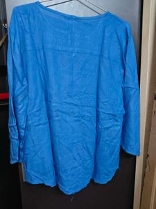 Blue Embroidered Top