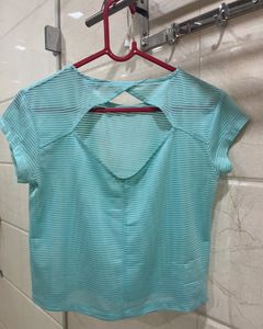 Sheer blue Top