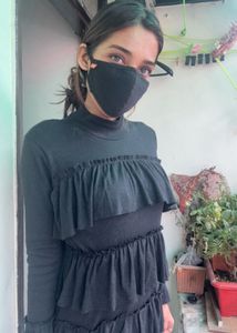 Elegant Black Ruffled Dress