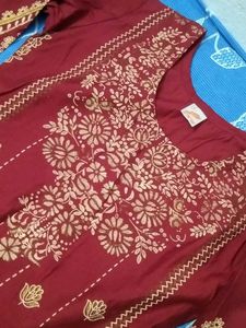 Elegant Red Long Kurti