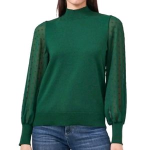 Green Regular Sleeves Woolen Top