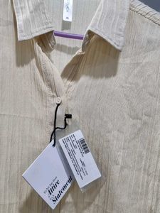 Beige Shirt skirt co ord set