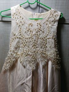 Elegant Dress with Pearl Embellishments