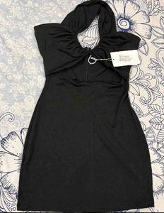 Brand New (Newme) Black Cutout Ruched Dress