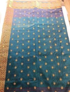 Vintage Teal & Gold Saree 👑