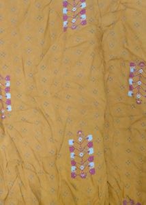 Mustard Embroidered Top