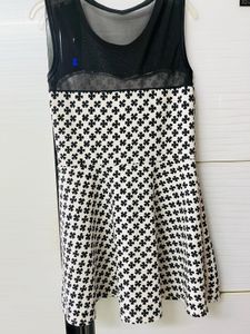 Black &amp; White Clover Dress
