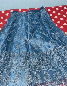 Elegant Blue Embroidered Lehenga Choli