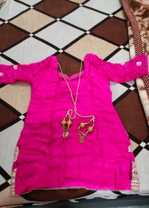 Pink hand Work Heavy Garara Suit