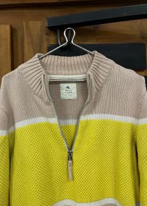 Block Zip Sweater