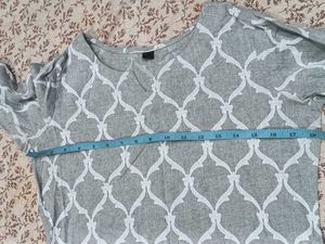 Elegant Grey Printed Kurta