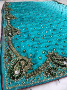 dark sea green saree 🥻 💚