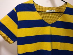 Striped T-Shirt With Double Pockets