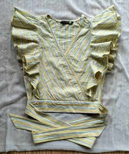 Casual Cap Sleeveless Striped Top