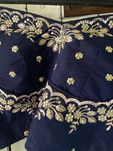 Embroidered Blue Blouse