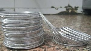Silver Bangles - Set of 2 Stacks