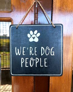 Home Dog Door Sign