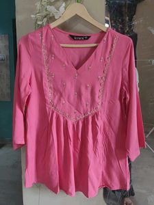pink short kurta