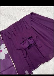 Wine Colour Kurta With Dupatta