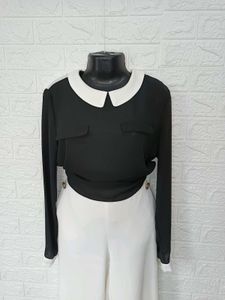 Korean Black Solid Top