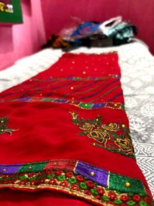 Elegant Lilac Silk Saree 2