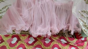 Cindrella Baby Pink Party Wear Frock