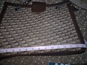 Dior-style patterned tote bag