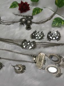 Boho Silver Jewelry Set