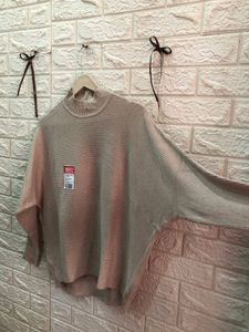 Cozy Knit Pullover Sweater Sarg type bloon top