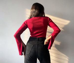 Red Heart Cutout Top