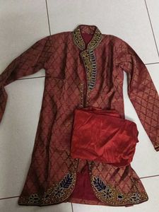 Elegant Maroon Sherwani Set