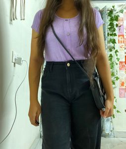 Cute Lavender Short Top