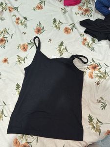 Black Sleeveless Tank Top