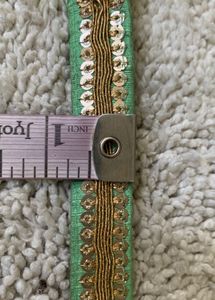 Light Green Designer Sequin Lace 9 Meter Full Roll