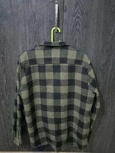 Green &amp; Black Plaid Shirt
