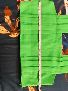 Parrot Green Pleated Crop Top