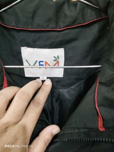 Stylish Black Vest with Red Stripes