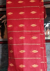 Red &amp; White Handloom (Cotton) Saree❤️