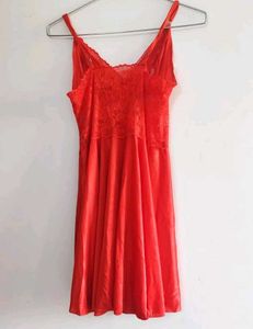 Red Lace Cami Slip Dress