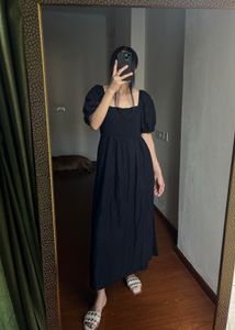 NEW LOOK Black Puffed Sleeve Maxi Dress