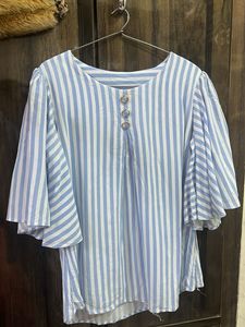Blue Striped Top