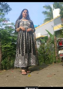 Elegant Black Embroidered Anarkali